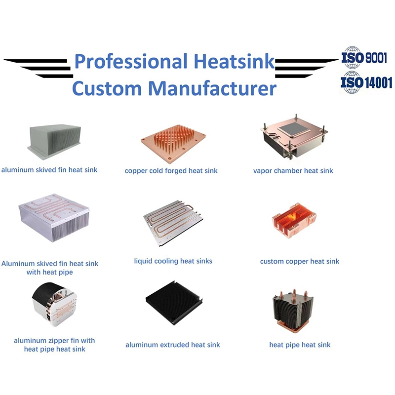 Aluminum Zipper Fin Copper Plate Heat Pipe CPU Heatsink