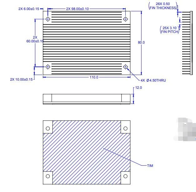 copper skived fin heatsink copper skived fin heatsink