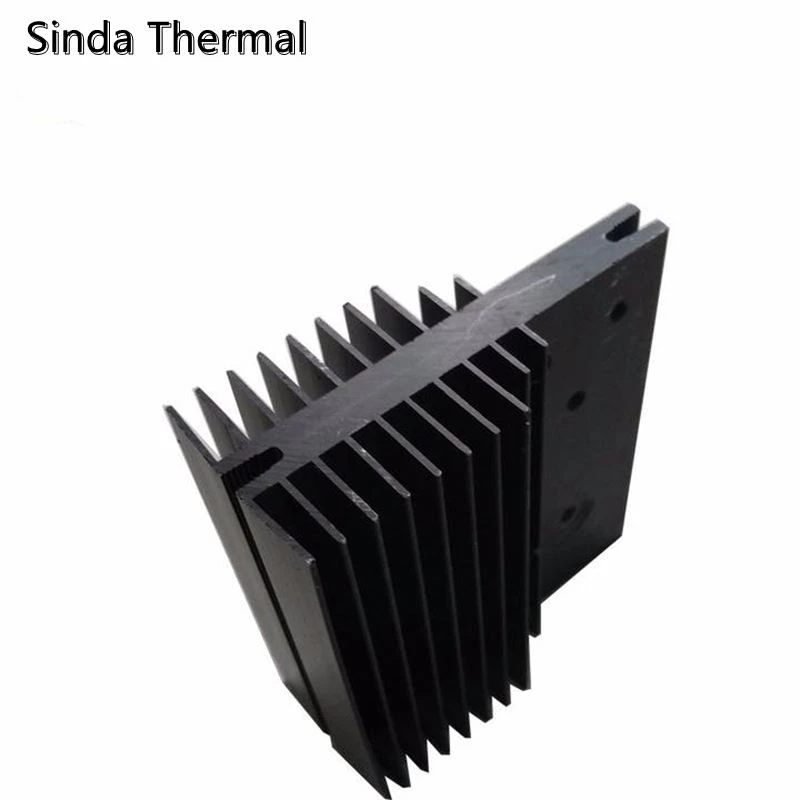 black anodized extruded heat sink