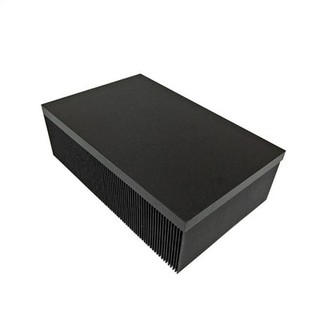 อลูมิเนียม Skiving และ CNC Machining Radiator พร้อม Black Anodizing
