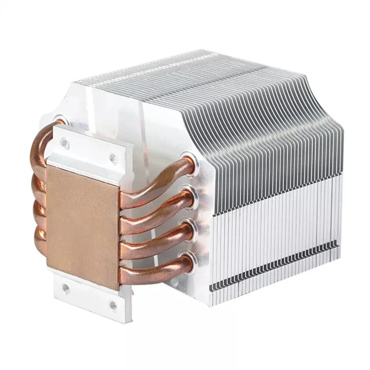 Aluminum Fin Heat Pipe CPU Radiator
